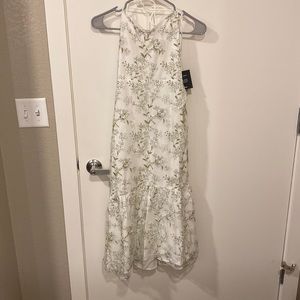 Lulus Absolutely Dreamy White Floral Embroidered Tie Strap Midi Dress
